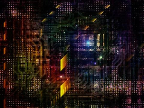 Technological Grunge Texture. Stock Illustration