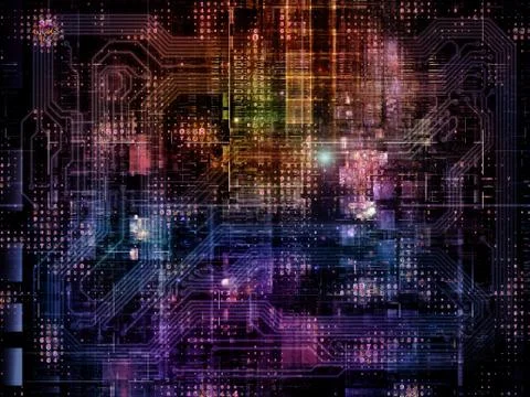 Technological Grunge Texture. Illustrazione stock