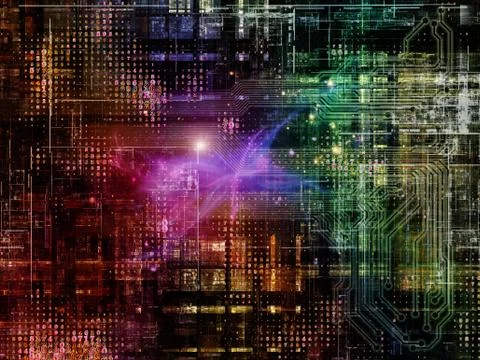 Technological Grunge Texture. Illustrazione stock