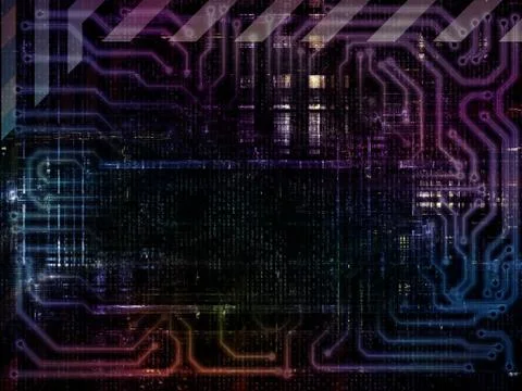 Technological Grunge Texture. Illustrazione stock