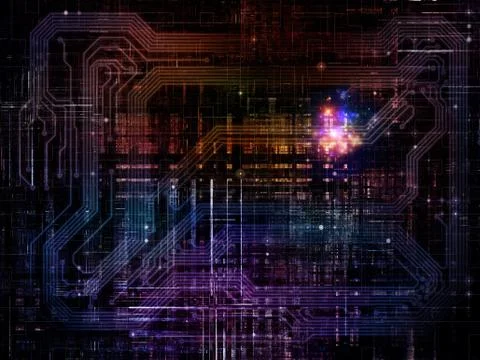 Technological Grunge Texture. Stock Illustration