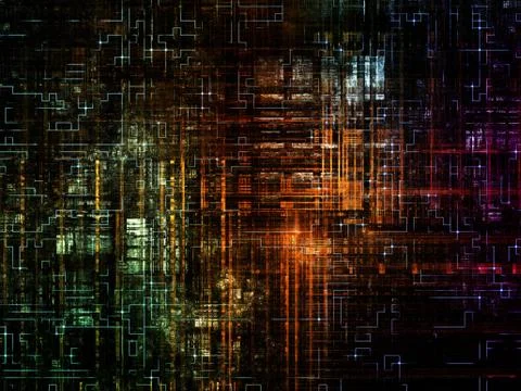 Technological Grunge Texture. Stock Illustration