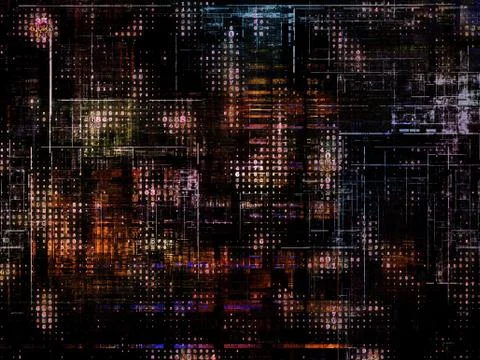 Technological Grunge Texture. Stock Illustration