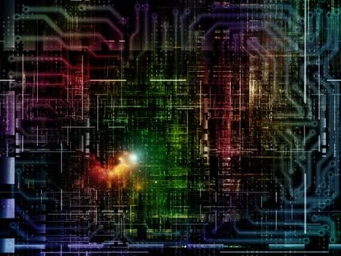 Technological Grunge Texture. Stock Illustration