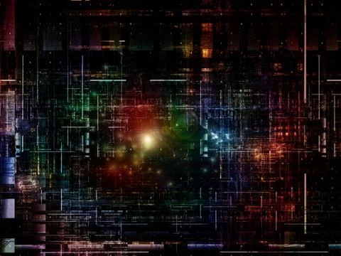 Technological Grunge Texture. Illustrazione stock