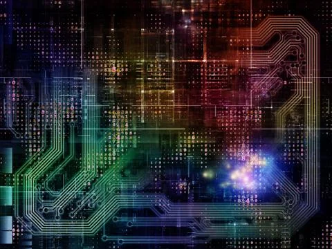 Technological Grunge Texture. Stock Illustration