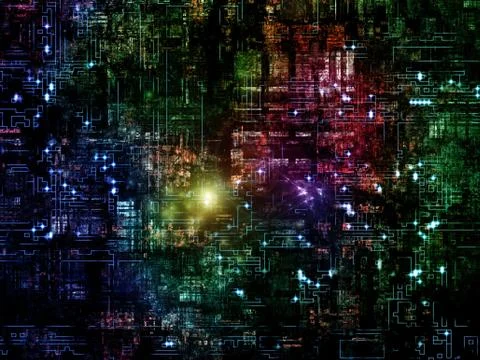 Technological Grunge Texture. Stock Illustration