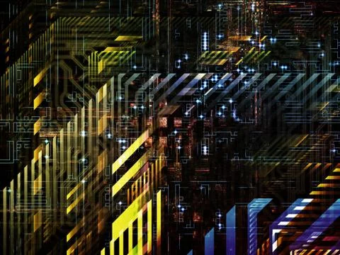 Technological Grunge Texture. Illustrazione stock