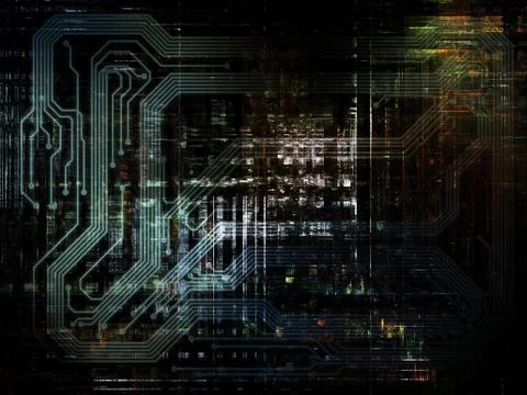 Technological Grunge Texture. Illustrazione stock
