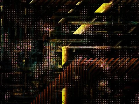 Technological Grunge Texture. Illustration