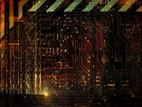 Technological Grunge Texture. Stock Illustration