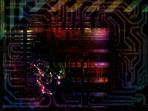 Technological Grunge Texture. Illustration