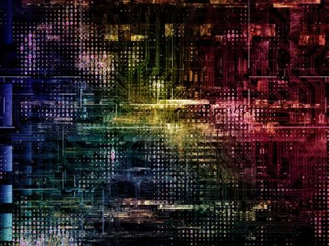 Technological Grunge Texture. Stock Illustration