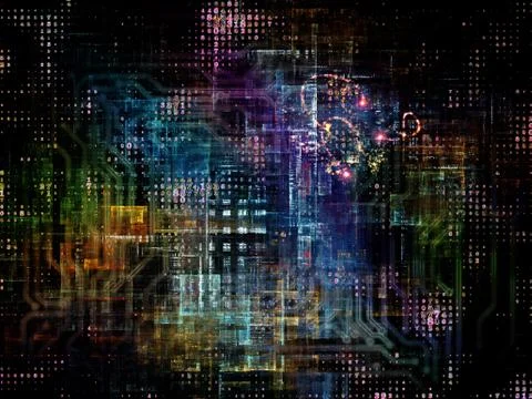 Technological Grunge Texture. イラスト素材