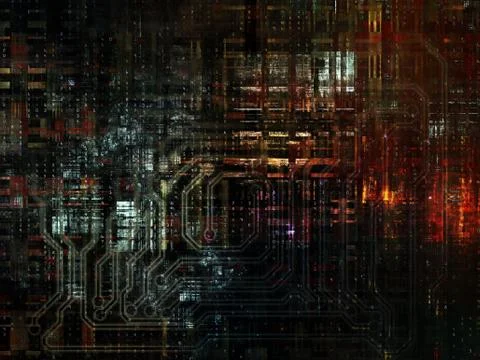 Technological Grunge Texture. Stock Illustration