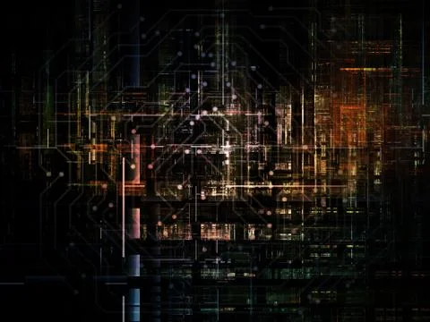 Technological Grunge Texture. Illustrazione stock