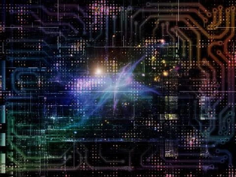 Technological Grunge Texture. Illustrazione stock