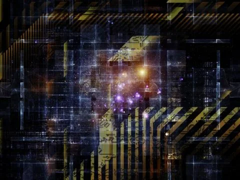 Technological Grunge Texture. Illustrazione stock
