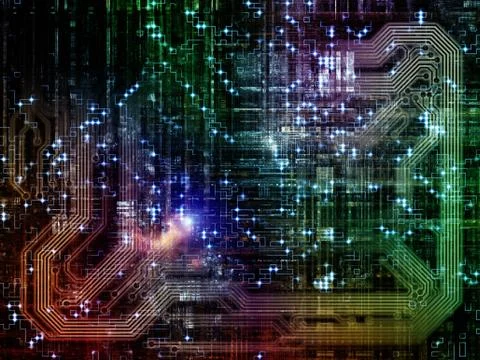 Technological Grunge Texture. Illustrazione stock