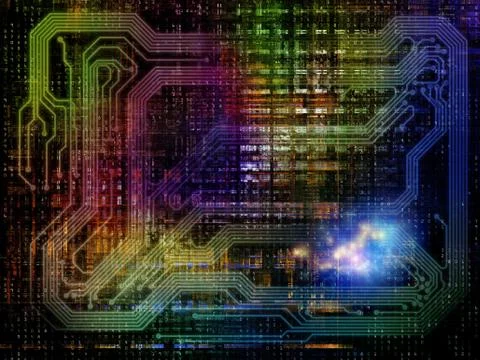 Technological Grunge Texture. Stock Illustration