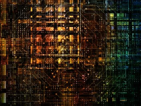 Technological Grunge Texture. Stock Illustration
