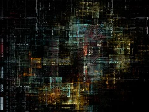 Technological Grunge Texture. Stock Illustration