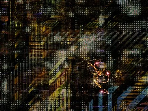 Technological Grunge Texture. Stock-Illustration