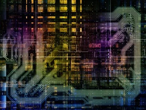 Technological Grunge Texture. Stock Illustration