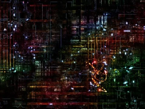 Technological Grunge Texture. Stock Illustration