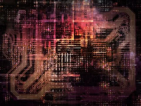 Technological Grunge Texture. Stock Illustration