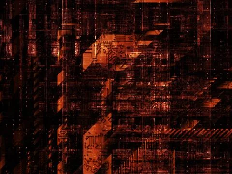 Technological Grunge Texture. Stockillustratie