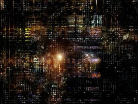 Technological Grunge Texture. Stockillustratie