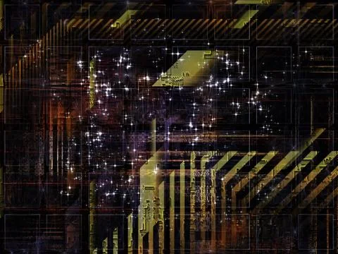 Technological Grunge Texture. Stock-Illustration