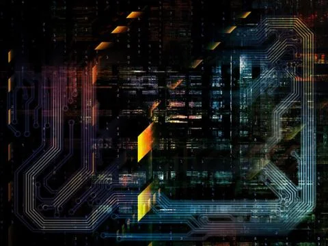 Technological Grunge Texture. Stock Illustration