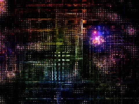 Technological Grunge Texture. 스톡 일러스트