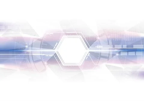 Technological hexagon colorful scanning interface abstract background vector Stock Illustration