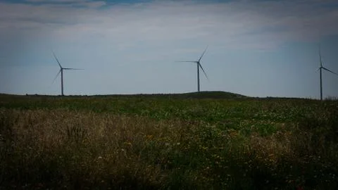 Technological Horizon in the field Foto stock