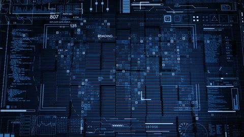 Technological HUD background. Stock Footage 114159748