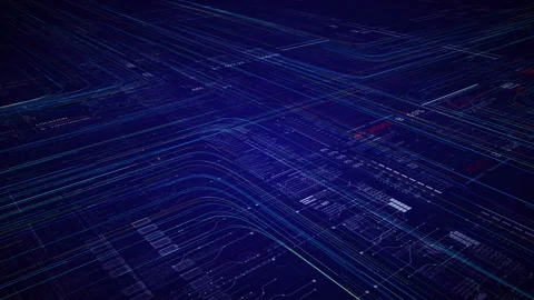 Technological HUD data transfer. Vídeos de archivo 110238194