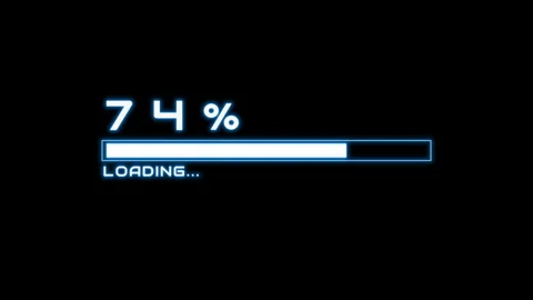 Technological HUD Progress Bar with Percentage Overlay Stock Footage 252727027