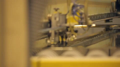 Technological Industrial metal cutting Stock Footage 60360810
