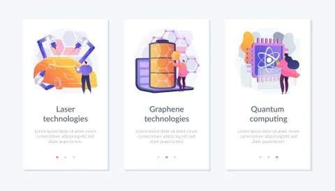 Technological innovation app interface template. 스톡 일러스트