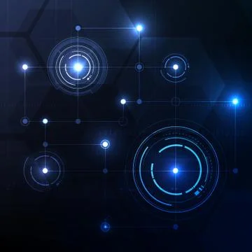 Technological intelligent circuit abstract background vector Stockillustratie