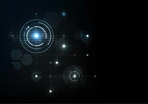 Technological intelligent circuit system abstract background vector Stock Illustration