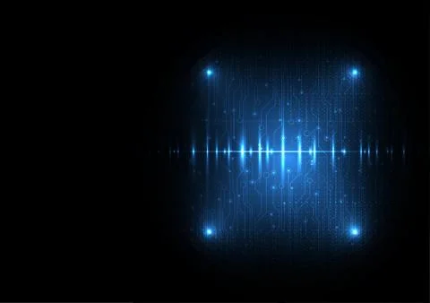 Technological intelligent electronic system abstract background vector Stock Illustration