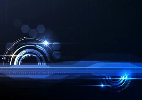 Technological intelligent interface abstract background vector Stock Illustration