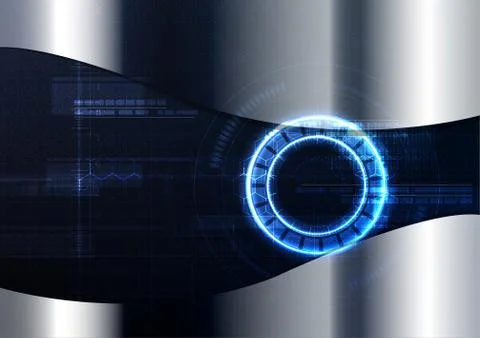 Technological intelligent interface encryption circuit system abstract backgr Stock Illustration