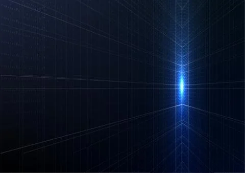 Technological intelligent metric space abstract background template vector Stock Illustration