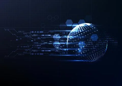 Technological interface access global platform abstract background vector Stock Illustration