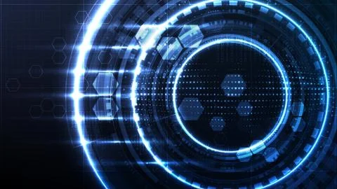 Technological interface future global system abstract background template vec Stock Illustration